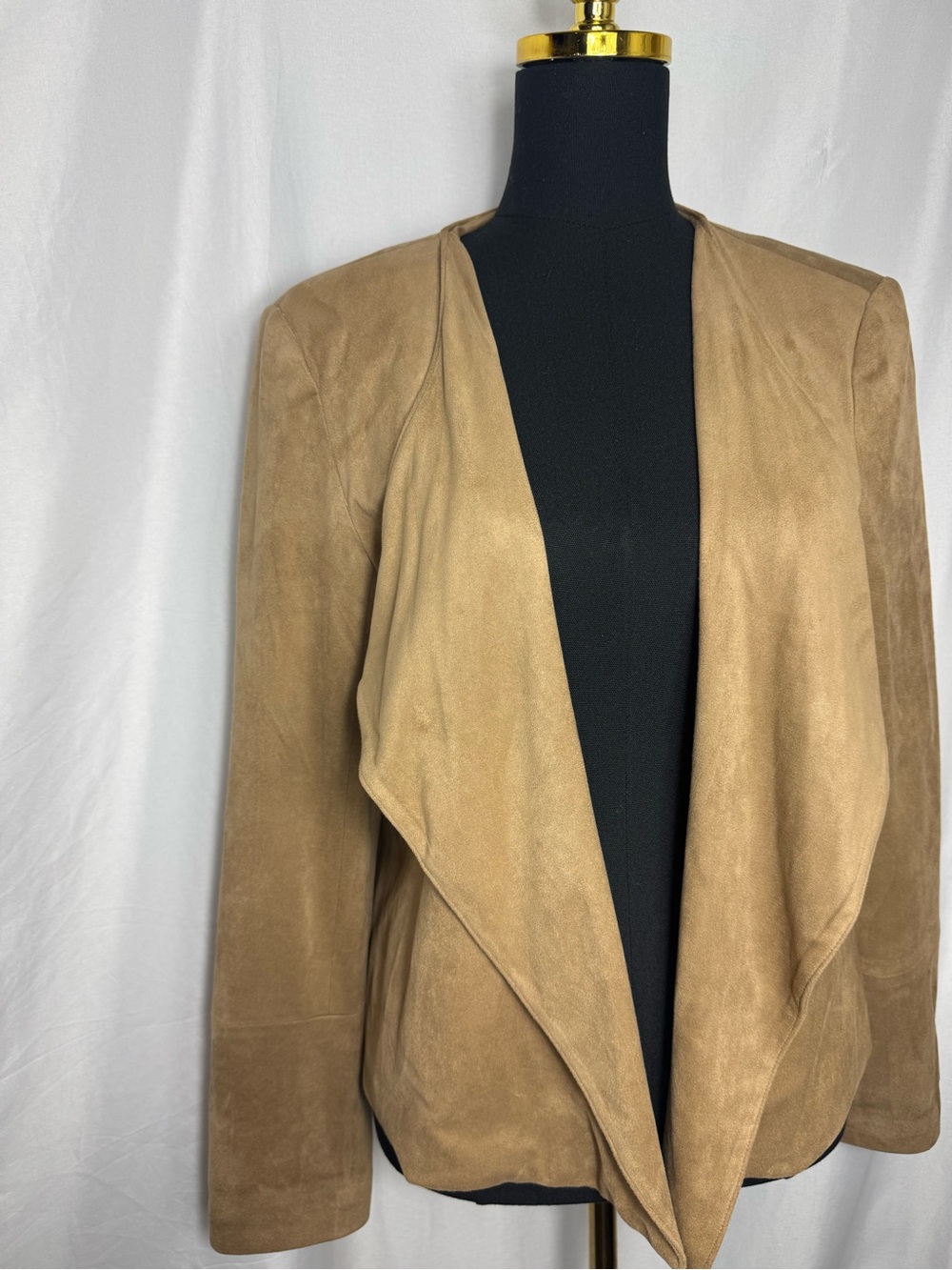 Jules & Leopold Women’s Open-Front Faux Suede Jacket casual fall business large